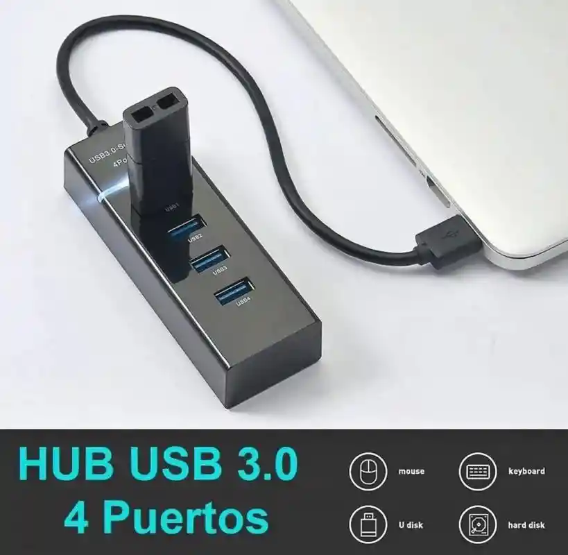 Hub Usb 4 Puertos 3.0 -49 Nuevo
