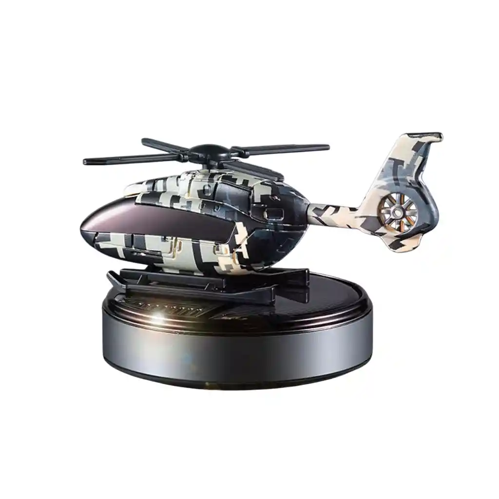 Ambientador Solar De Aire Helicóptero De Combate Camuflado Con Movimiento Difusor Aromaterapia