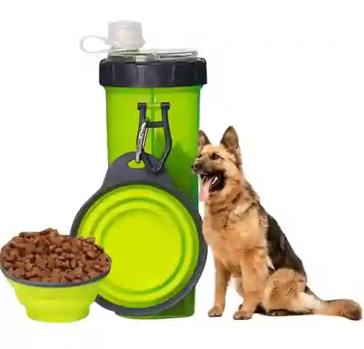 Porta Comida Para Mascotas 2 En 1