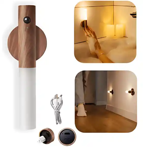 Luz Nocturna Con Sensor De Movimientos Portátil Recargable