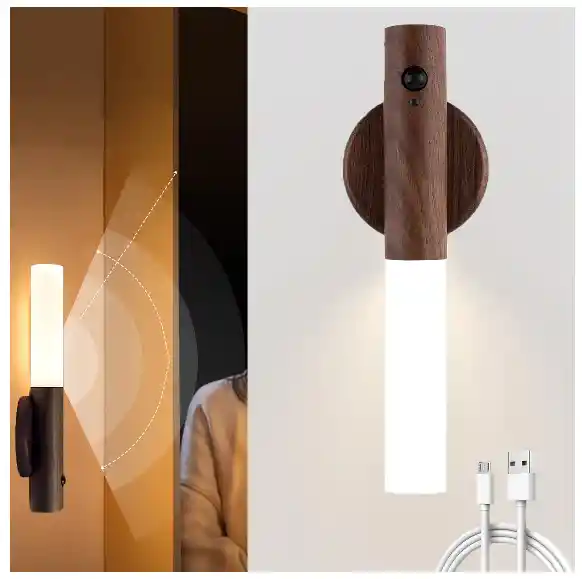 Luz Nocturna Con Sensor De Movimientos Portátil Recargable