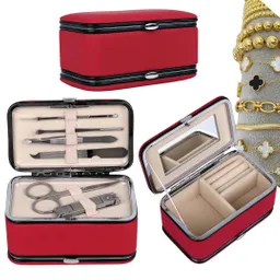 Joyero 2 En 1 Con Estuche Manicura Elegante