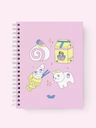 Notebook Tokio Rosa Cuadriculado