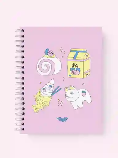 Notebook Tokio Rosa Cuadriculado