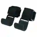 Kit X2 Straps Gancho Agarre Correas Levantamiento Pesas Gym Negro