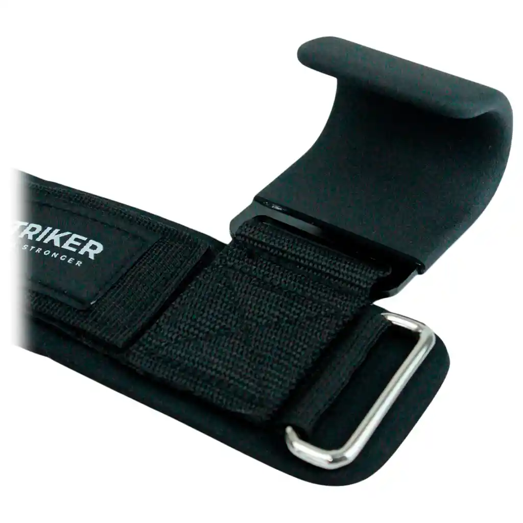 Kit X2 Straps Gancho Agarre Correas Levantamiento Pesas Gym Negro