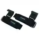 Kit X2 Straps Gancho Agarre Correas Levantamiento Pesas Gym Negro