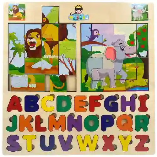 Juego Didáctico Encajar - Letras Y Rompecabezas