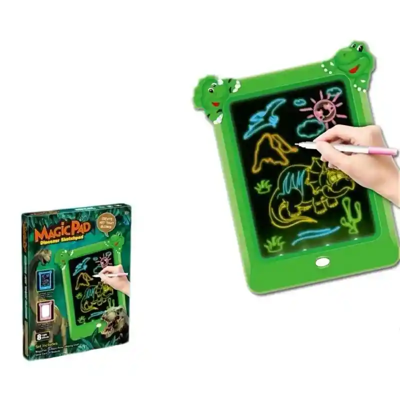 Tablero Magic Pad Para Niños Dinosaurio Verde