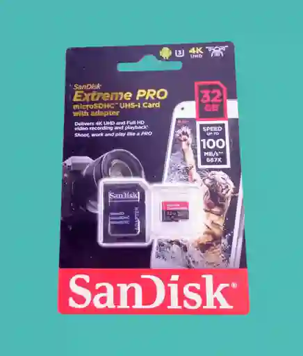 Sandisk Extreme Pro Microsdhc 32gb Uhs-i + Adaptador – Hasta 100mb/s