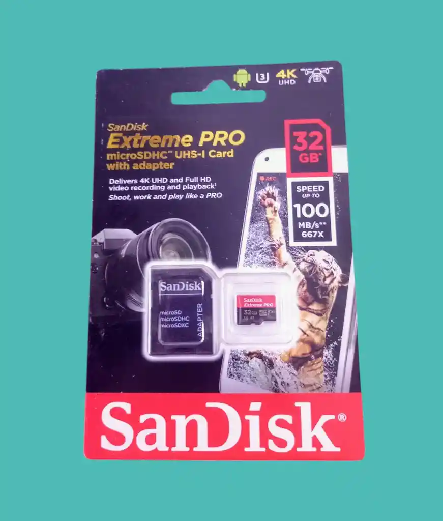 Sandisk Extreme Pro Microsdhc 32gb Uhs-i + Adaptador – Hasta 100mb/s