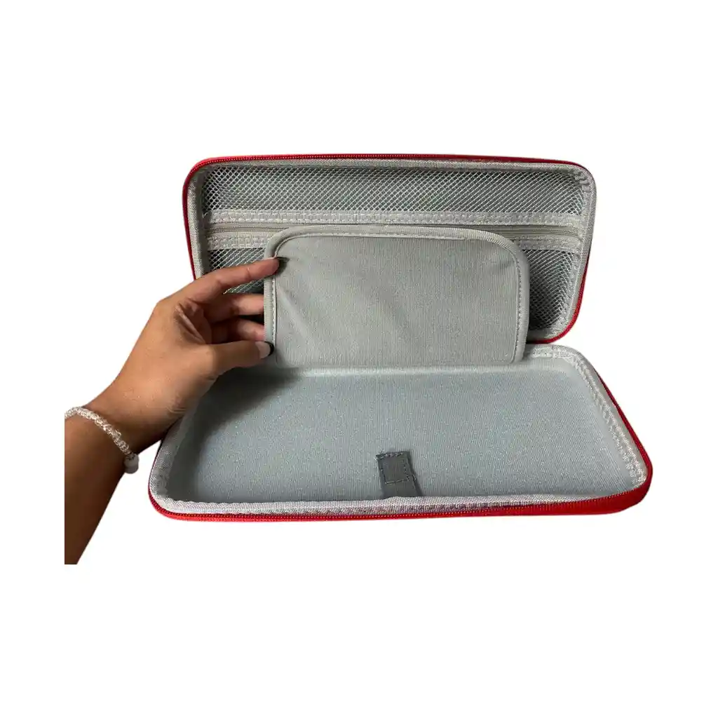 Estuche De Viaje Rígido Diseño Toad Rojo Compatible Con Switch 2