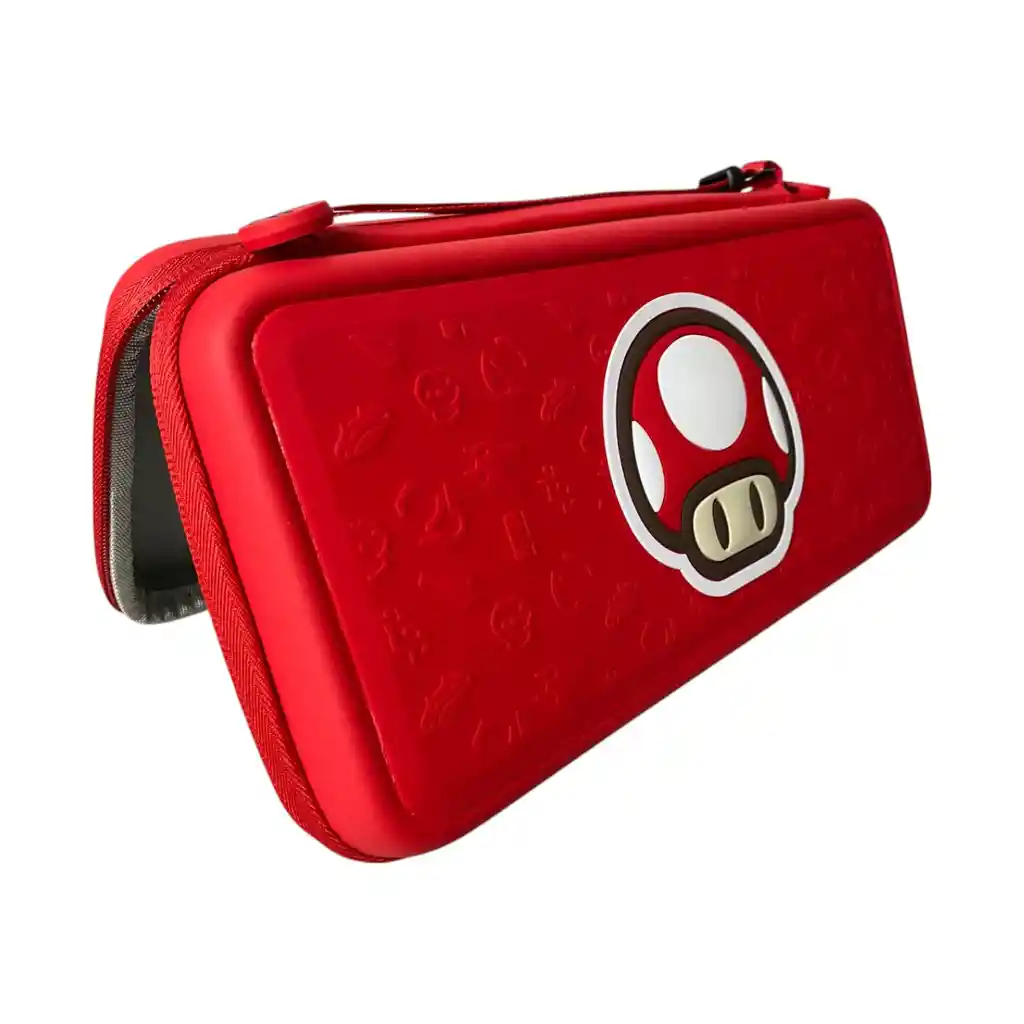 Estuche De Viaje Rígido Diseño Toad Rojo Compatible Con Switch 2
