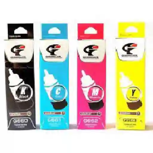 Tinta Generica Gihonclick 504/544 Kit 4 Colores: Negro, Cyan, Magenta Y Amarillo.