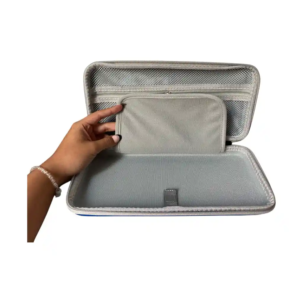 Estuche De Viaje Rígido Diseño Toad Azul Compatible Con Switch 2