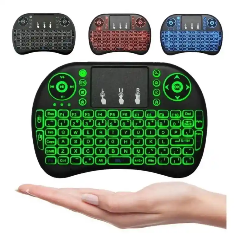 Mini Teclado Inalambrico Usb Smart Tv Iluminado