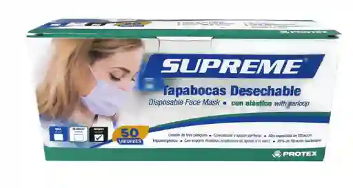 Tapabocas Desechable Supreme Negro