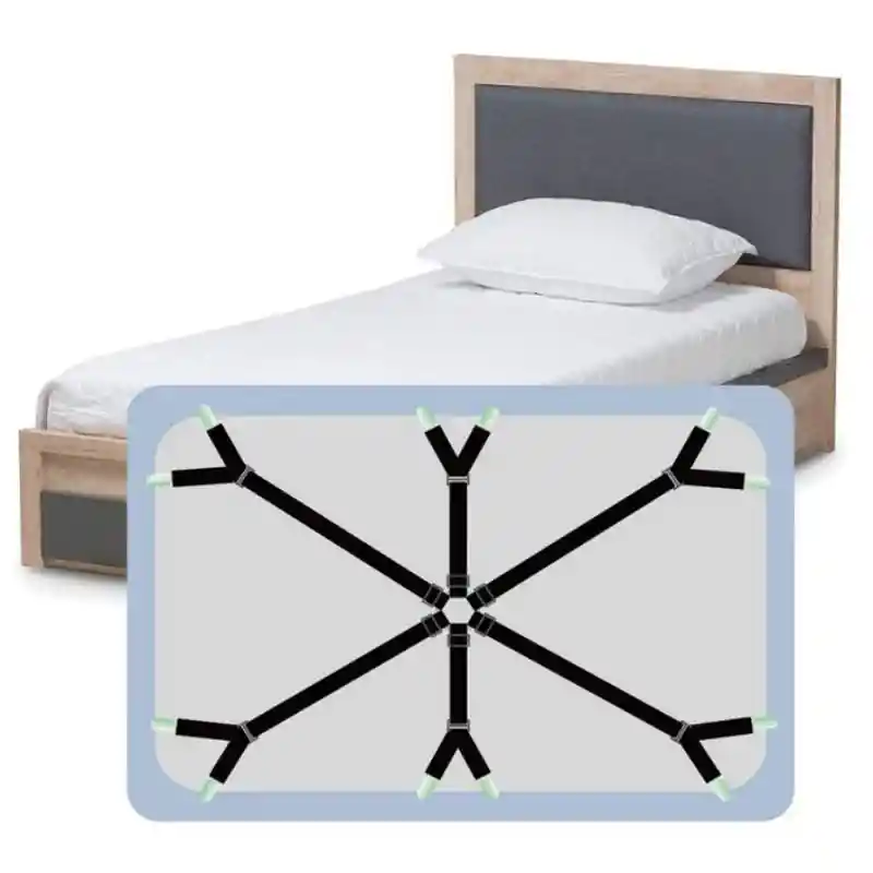 Tirantes Ajustables Para Cama, Sábana Alargada, Banda Entrecruzada, Pinzas, Colchón, Edredón Elástico