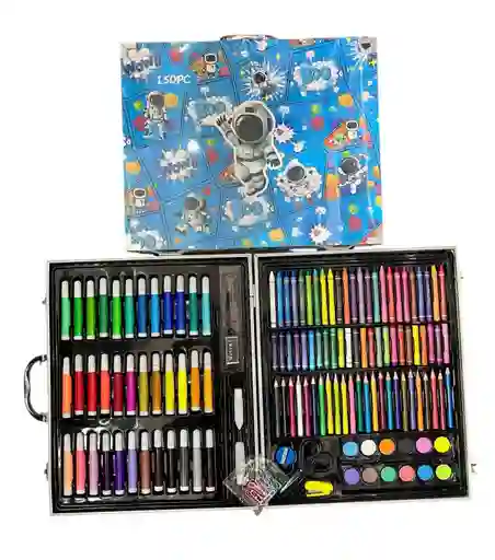 Set De Arte Para Niños De 150 Piezas Astronauta Azul