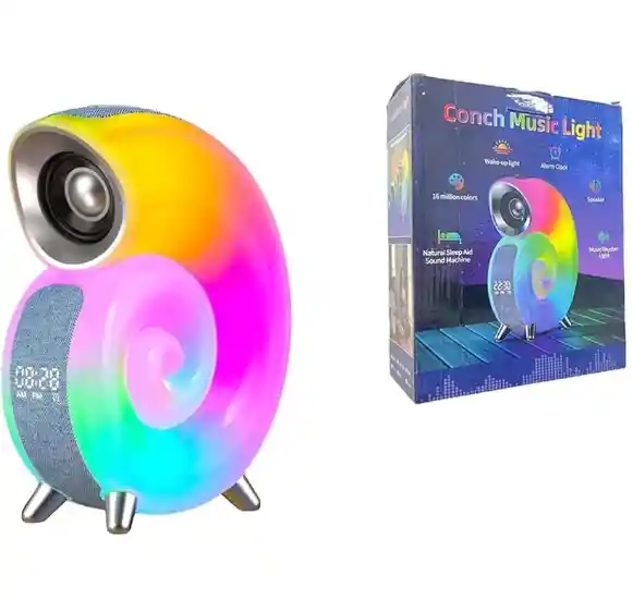 Parlante Luz Led Caracol Blanco