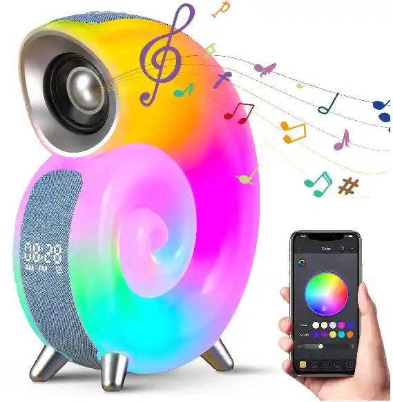 Parlante Luz Led Caracol Blanco