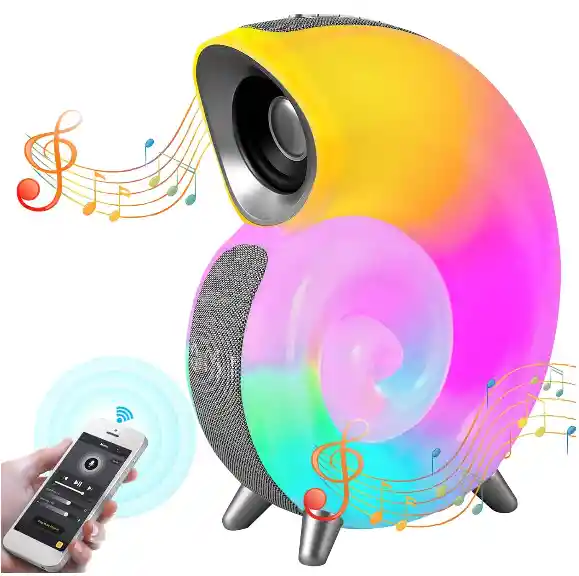 Parlante Luz Led Caracol Blanco