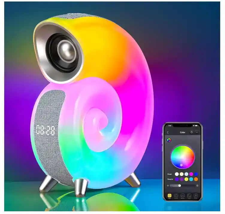 Parlante Luz Led Caracol Blanco