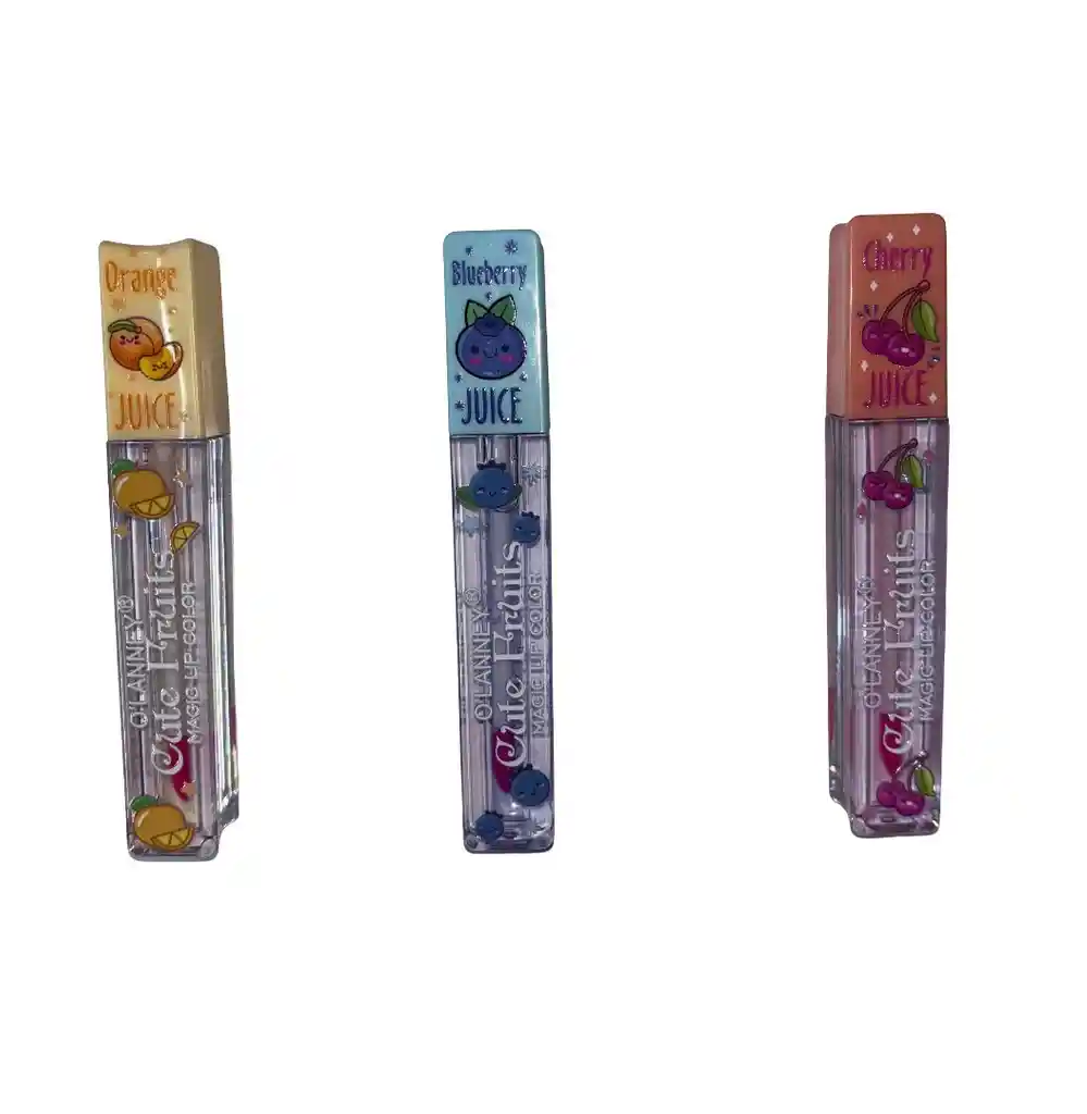 Brillo Labial Humectante Frutal, Lip Gloss Fresco Cute Fruits Magic Lip Color