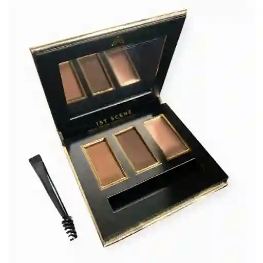 Kit Delineador De Cejas 1st Scene Atenea X 4g - Café Oscuro