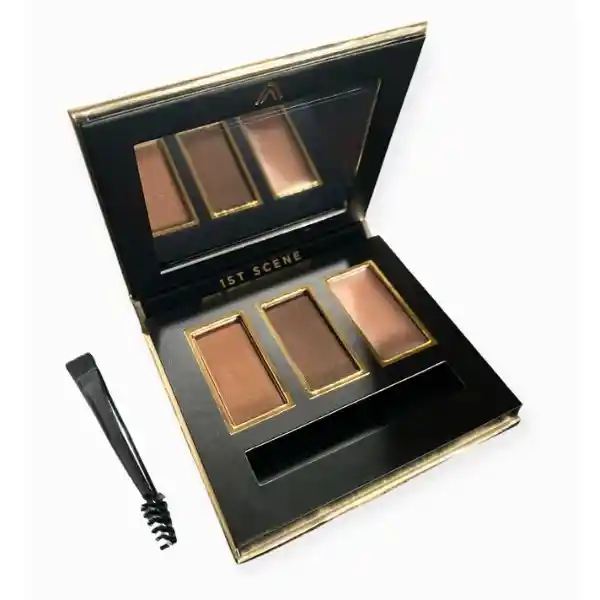 Kit Delineador De Cejas 1st Scene Atenea X 4g - Café Oscuro