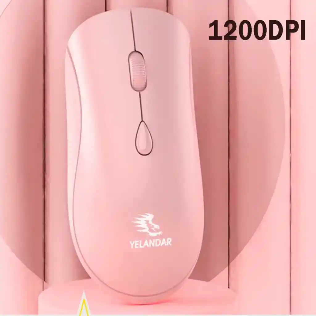 Mouse Inalámbrico Rosado Yelandar