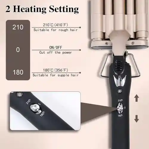 Pinza Onduladora Rizadora Para Cabello En Bucle 5 Tubos