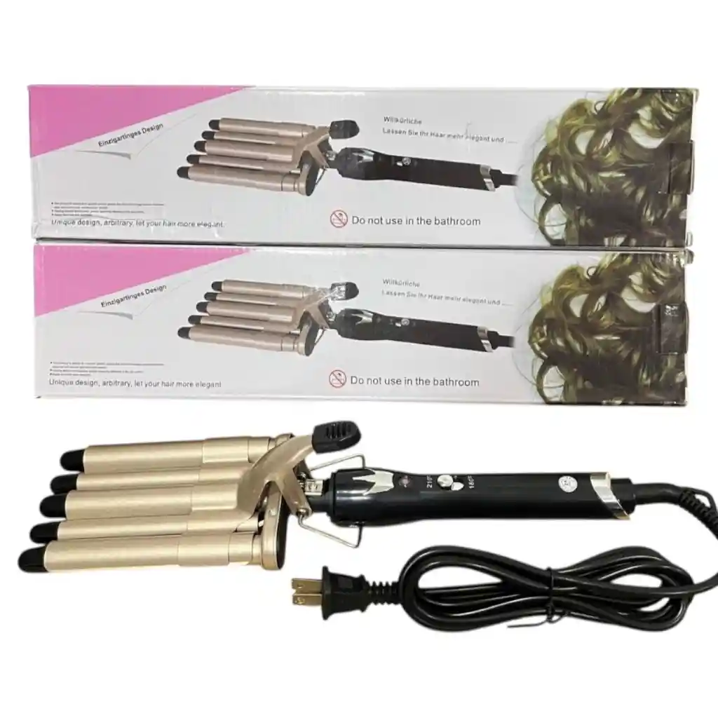Pinza Onduladora Rizadora Para Cabello En Bucle 5 Tubos
