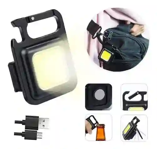 Linterna Llavero Luz Led Destapador Potente Recargable