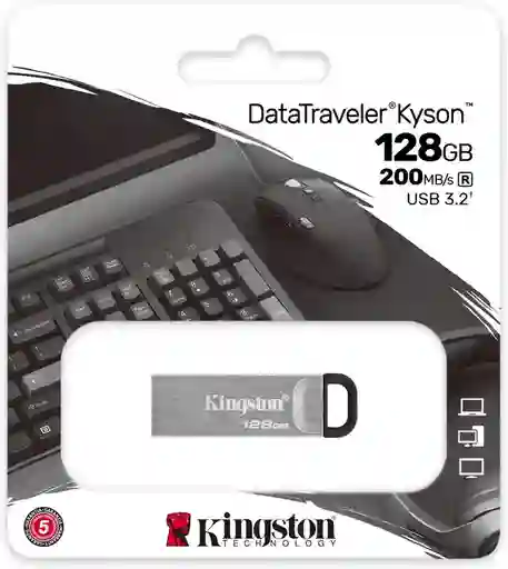 Memoria Usb Kingston 128 Gb Datatraveler Kyson – Usb 3.2 Metálica