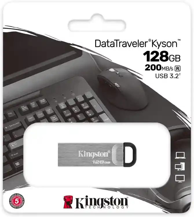 Memoria Usb Kingston 128 Gb Datatraveler Kyson – Usb 3.2 Metálica