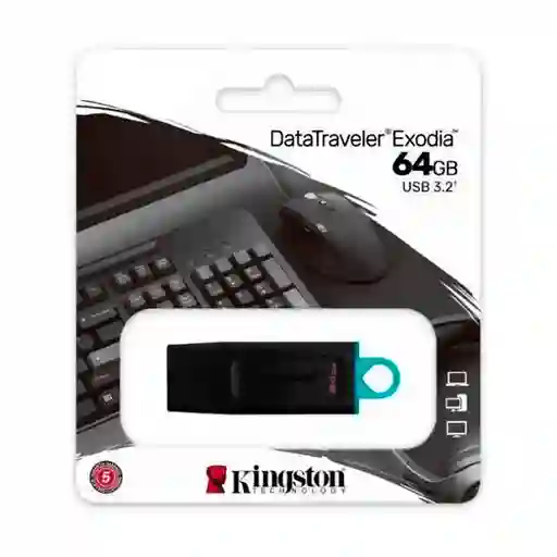 Memoria Usb Kingston 64 Gb Exodia – Usb 3.2 Gen 1