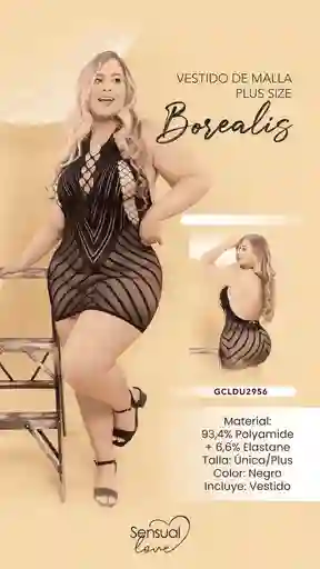 Vestido De Malla Plus Size Borealis