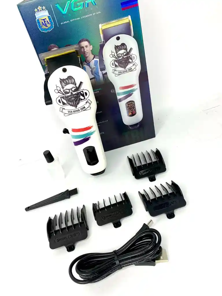 Maquina Peluquera Inalambrica Recargable Vgr-699 Estampada De Uso Profesional