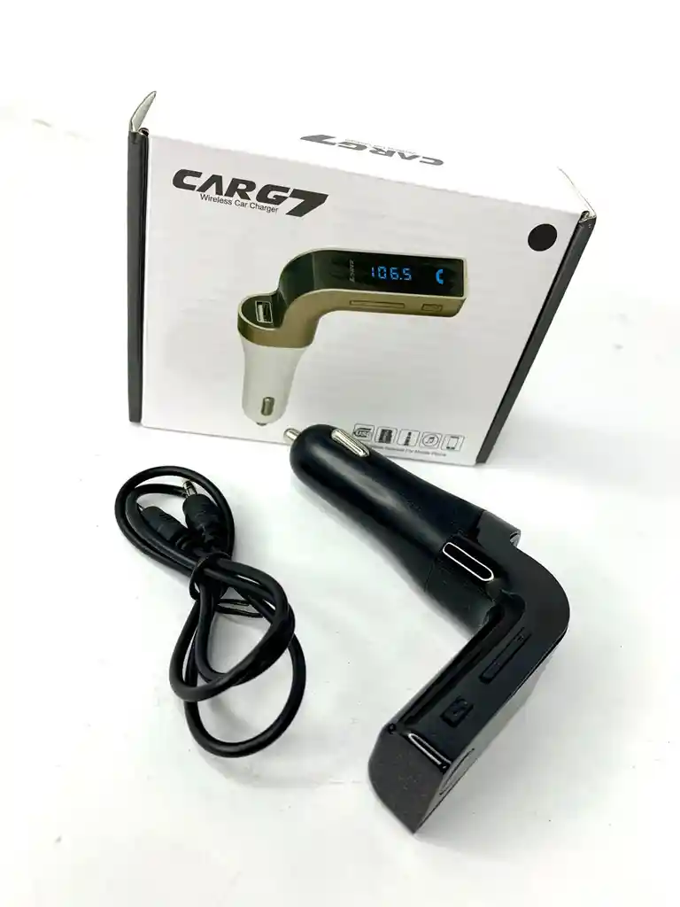 Bluetooth Para Carro Con Entrada Usb Para Cargar Celular G7 Plug Y Tambien Micro Sd