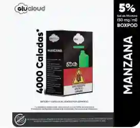 Glucloud Vapeador Box Pod Manzana 4000 Puff 5% Nicotina