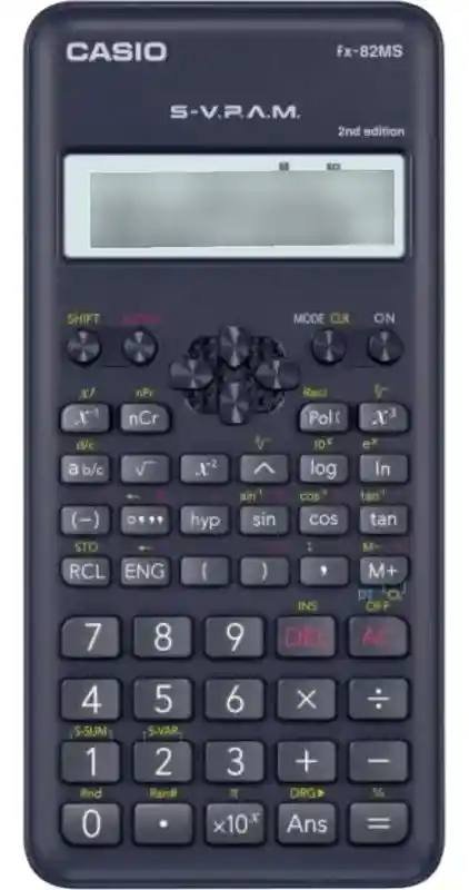 Calculadora Científica Negra Casio Fx-82ms Con 240 Funciones