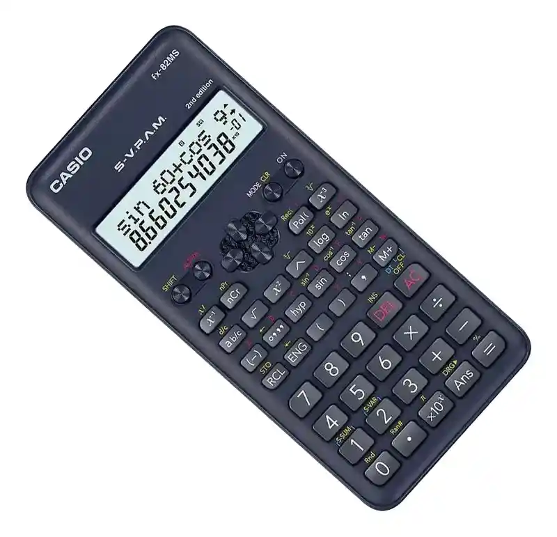 Calculadora Científica Negra Casio Fx-82ms Con 240 Funciones