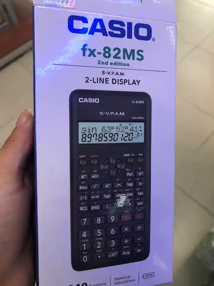 Calculadora Científica Negra Casio Fx-82ms Con 240 Funciones
