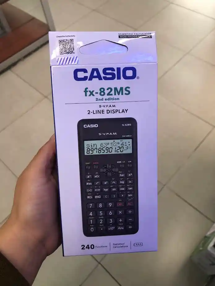 Calculadora Científica Negra Casio Fx-82ms Con 240 Funciones