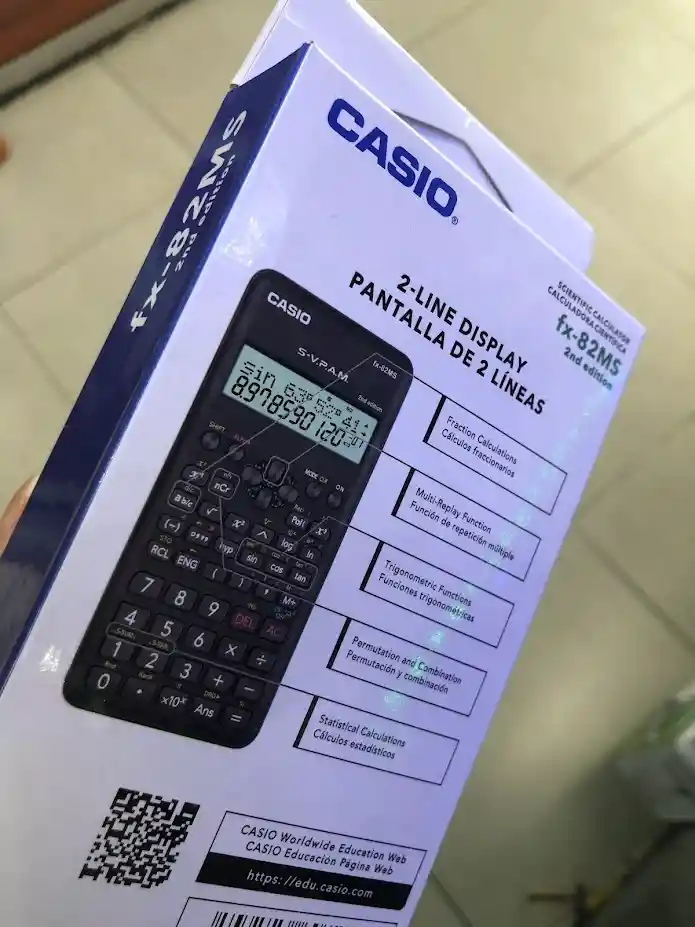 Calculadora Científica Negra Casio Fx-82ms Con 240 Funciones