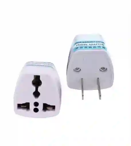 X2 Adaptador Europeo A Americano 110v Blanco Sencillo Clavija
