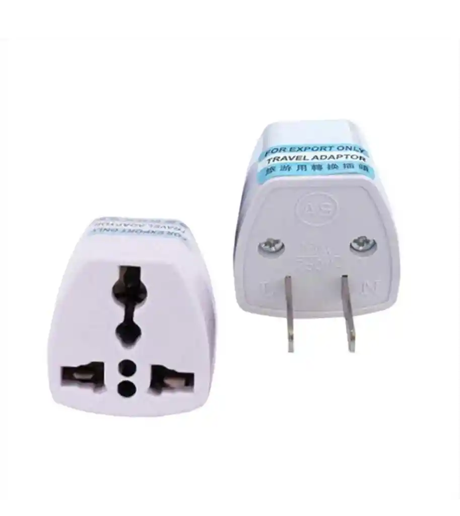 X2 Adaptador Europeo A Americano 110v Blanco Sencillo Clavija