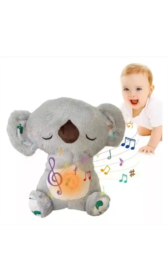 Peluche Koala Que Respira Tranquiliza Antiestres Gris