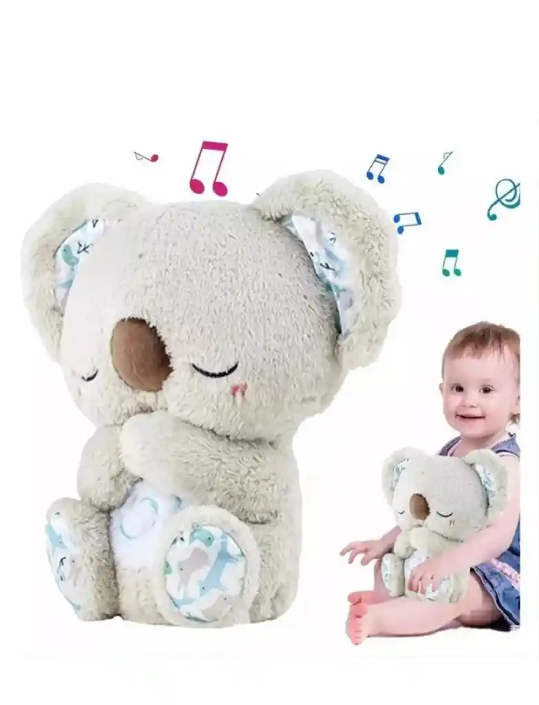 Peluche Koala Que Respira Tranquiliza Antiestres Gris